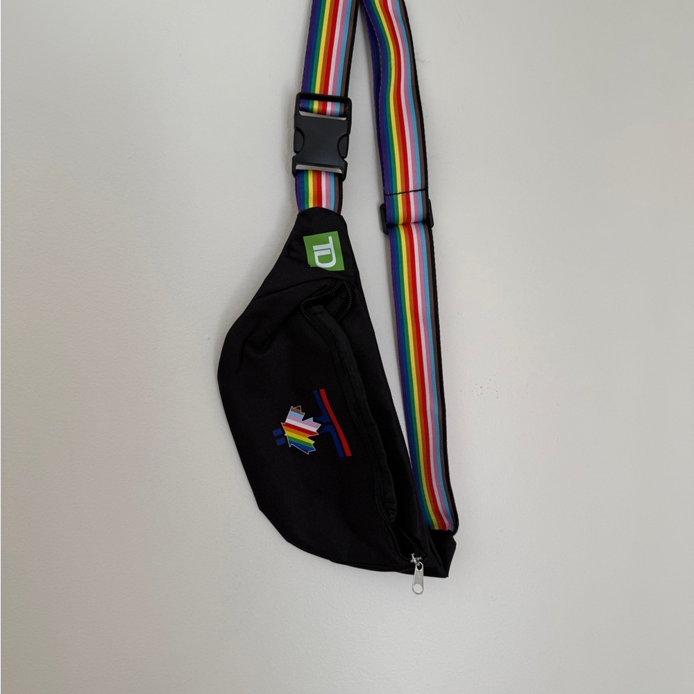 Blue Jays Collab Black Belt Bag with Rainbow Strap